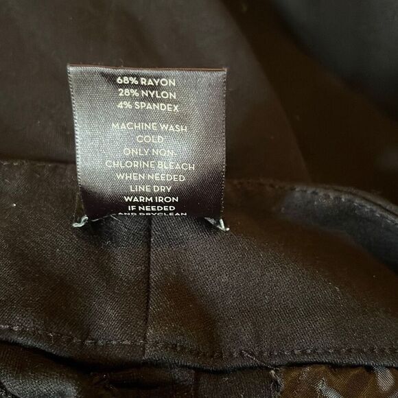 Ann Taylor Atlantic Black Cropped Wide Leg Casual Dress Pants Sz 14 Workwear - Picture 5 of 8